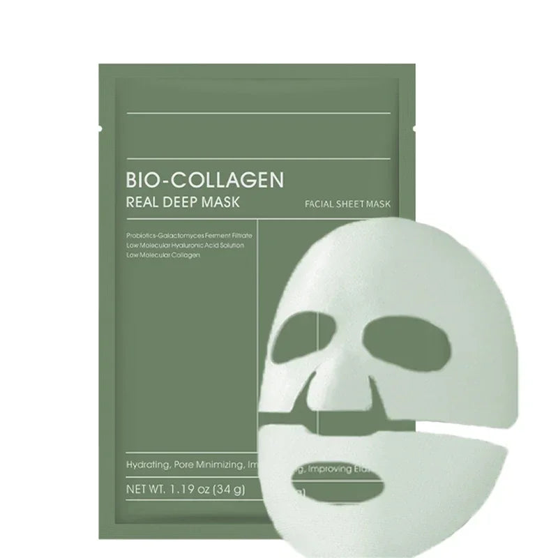 Bio Collagen Facial Mask Shrink Pores Deep Hydrating Moisturizing Split Mask Firming Nourish Brighten Skin Care Korean Cosmetics