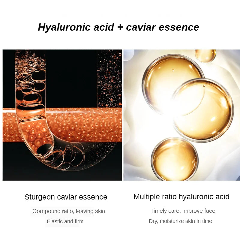Caviar Hyaluronic Acid Serum for Face Hydrating Firming Brightening Moisturizing skincare Facial Serum Essence Snail Face Care
