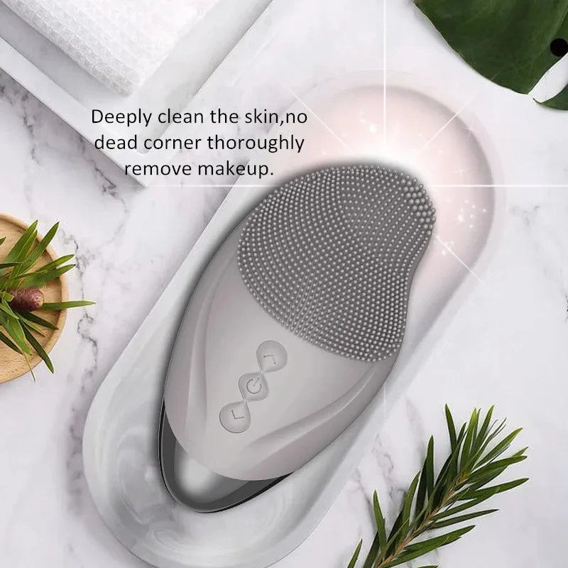 USB Facial Rechargeable Silicone Cleansing Brush Massage Face Deep Cleaning Pores Skin Health Care Device Cosmetic Instrument