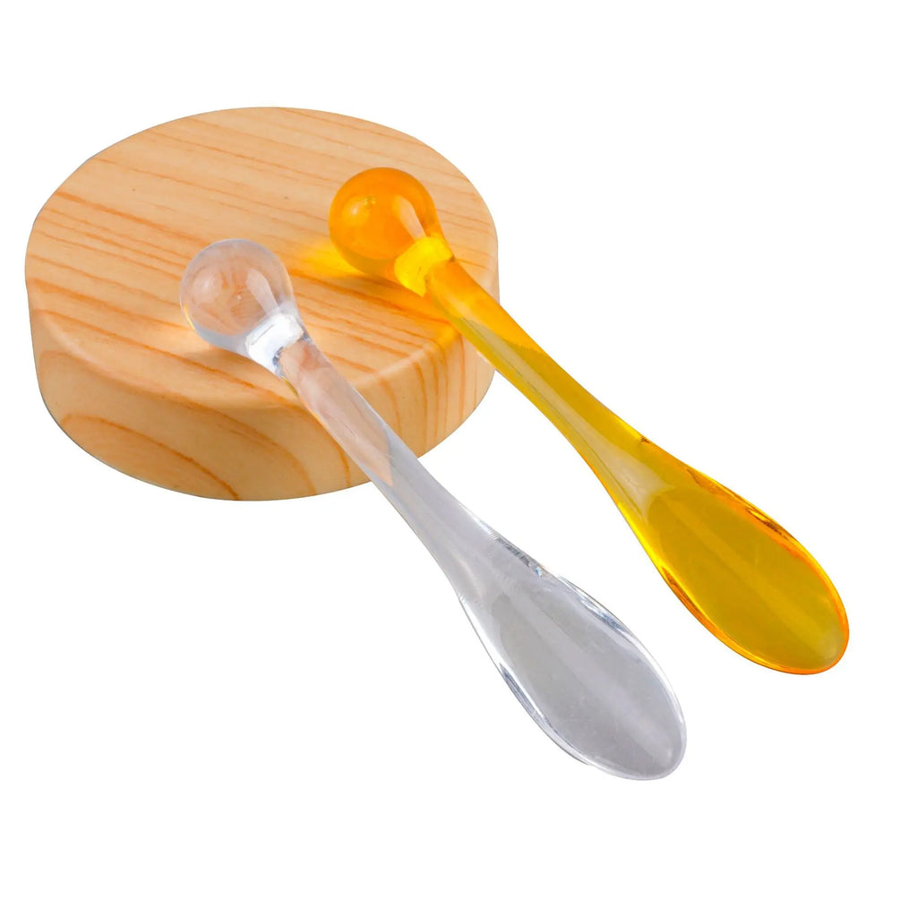 2/10pcs Eye Cream Applicator Spoon Roller Transparent Massage Stick Cosmetic Spatulas Wrinkle Facial Mask Skin Care Plastic Spoo