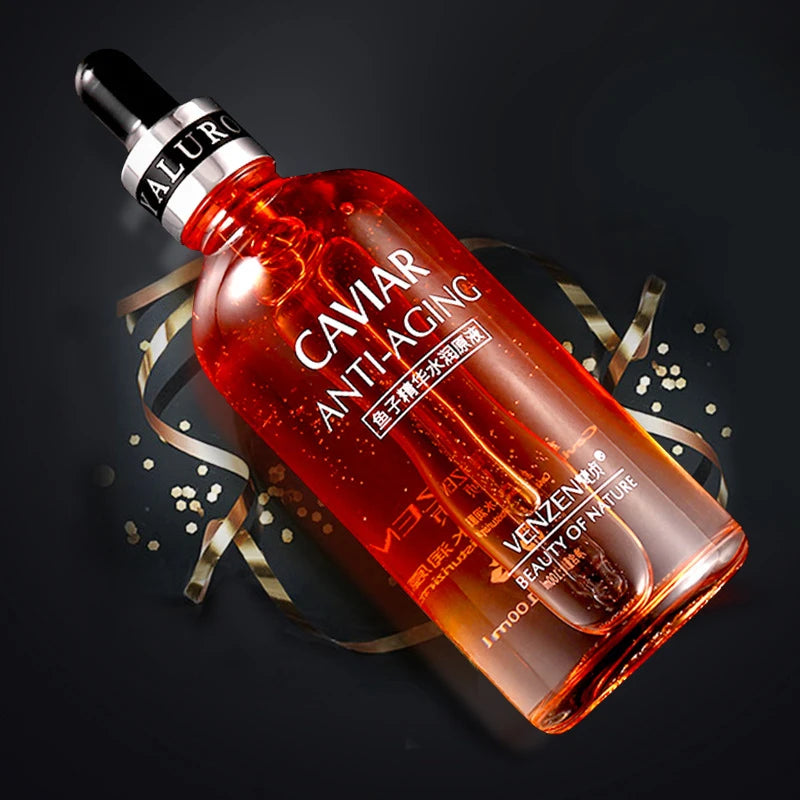 Caviar Hyaluronic Acid Serum for Face Hydrating Firming Brightening Moisturizing skincare Facial Serum Essence Snail Face Care