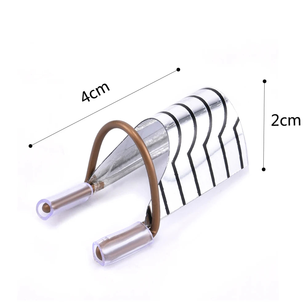 10Pcs Reusable Aluminum Nail Extension Pallets Tips Forms Nail Art Extension Sticker Builder Form Guide Stencil Manicure Tools