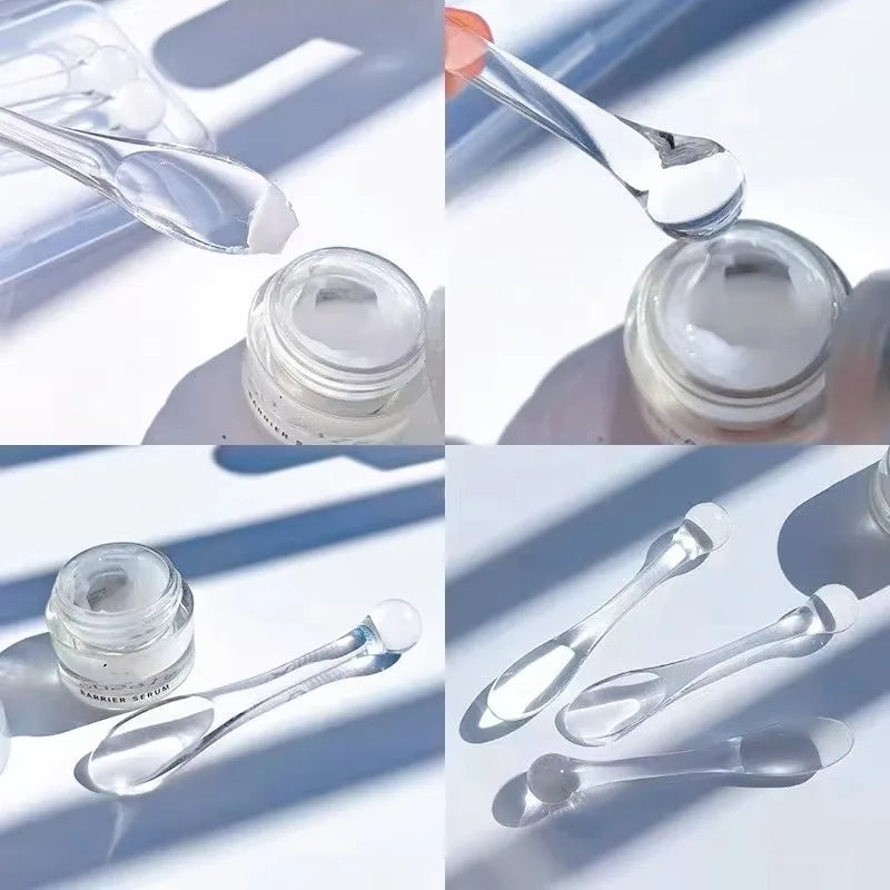 2/10pcs Eye Cream Applicator Spoon Roller Transparent Massage Stick Cosmetic Spatulas Wrinkle Facial Mask Skin Care Plastic Spoo