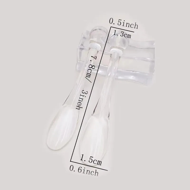 2/10pcs Eye Cream Applicator Spoon Roller Transparent Massage Stick Cosmetic Spatulas Wrinkle Facial Mask Skin Care Plastic Spoo