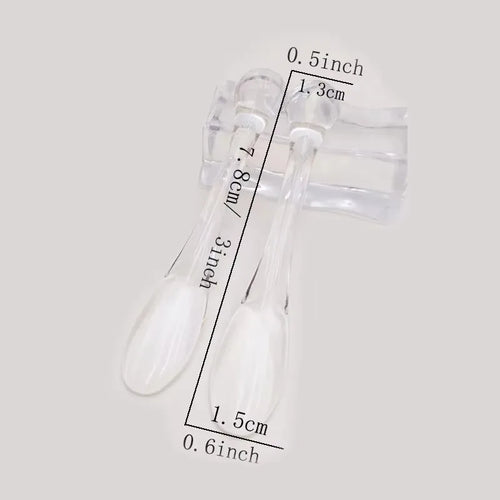2/10pcs Eye Cream Applicator Spoon Roller Transparent Massage Stick Cosmetic Spatulas Wrinkle Facial Mask Skin Care Plastic Spoo