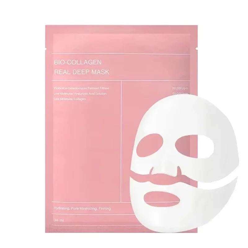 Bio Collagen Facial Mask Shrink Pores Deep Hydrating Moisturizing Split Mask Firming Nourish Brighten Skin Care Korean Cosmetics