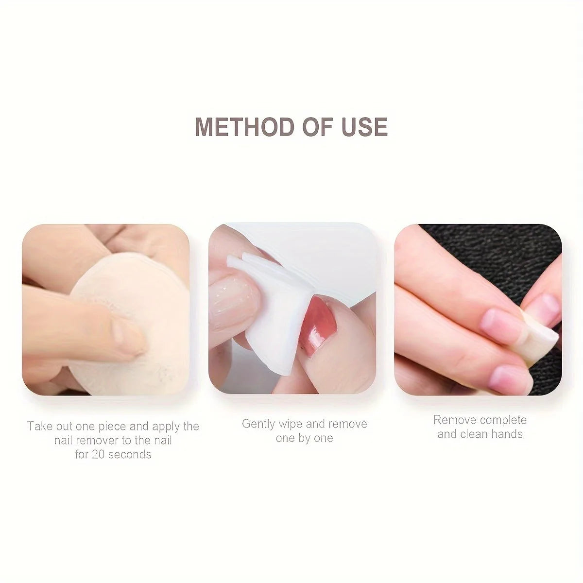 32pcs/Box Strawberry Nail Polish Remover Pads, Soft Absorbable Wipes for Easy Manicure & Pedicure Care