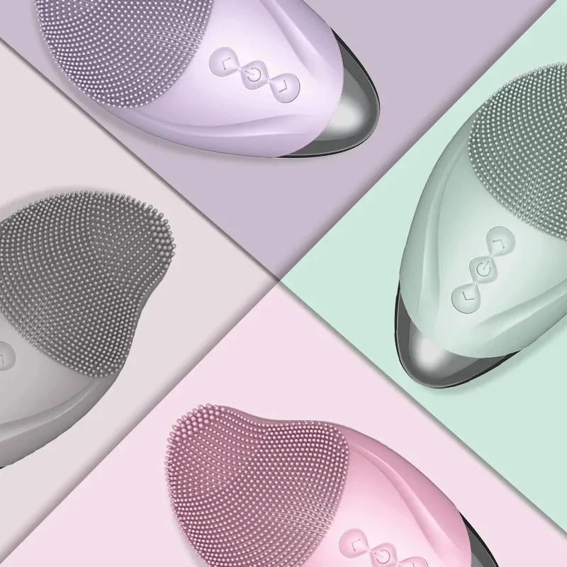 USB Facial Rechargeable Silicone Cleansing Brush Massage Face Deep Cleaning Pores Skin Health Care Device Cosmetic Instrument